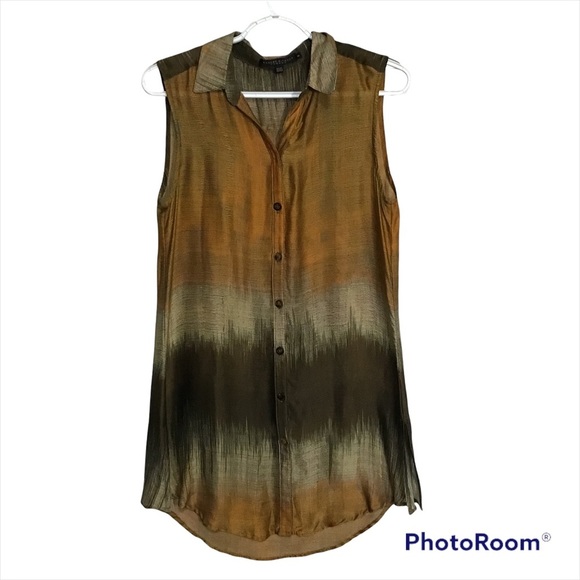 Robert Kitchen Canada Silk Top & Skirt Set size M - Picture 2 of 12